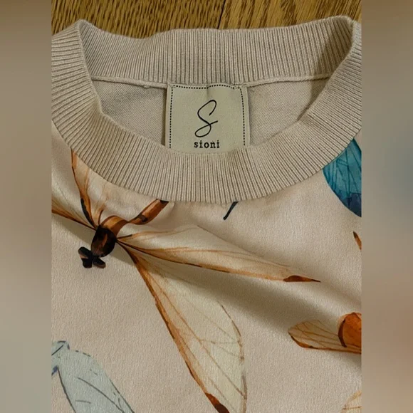 Sioni Multicolor Dragonfly Crewneck Sweater - Picture 5 of 10